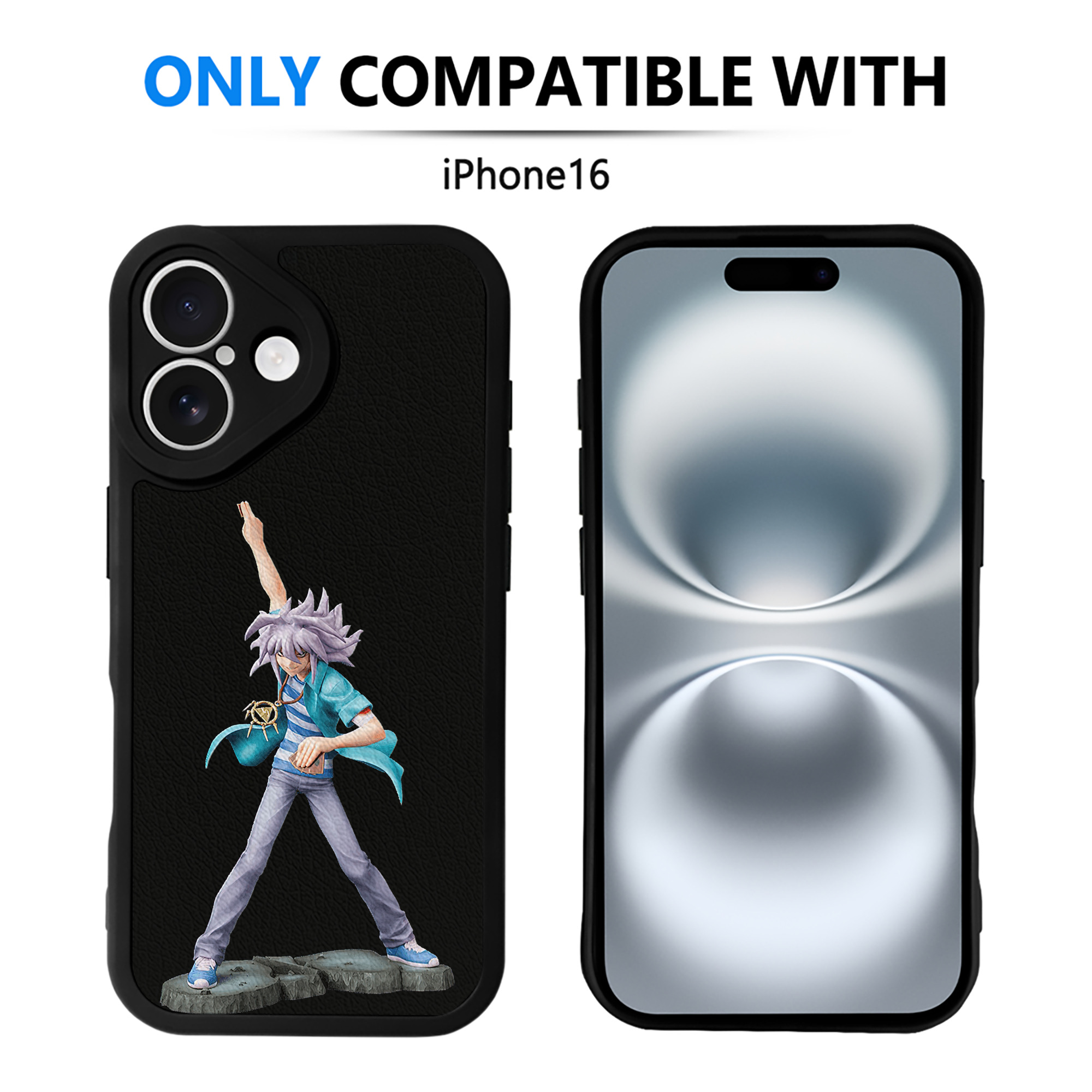 遊☆戯☆王 Yu-Gi-Oh! 【iPhone 16シリーズ対応】シリコンスマホケース（レザー調） 材質：シリコン